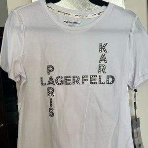 Karl lagerfeld white tee
